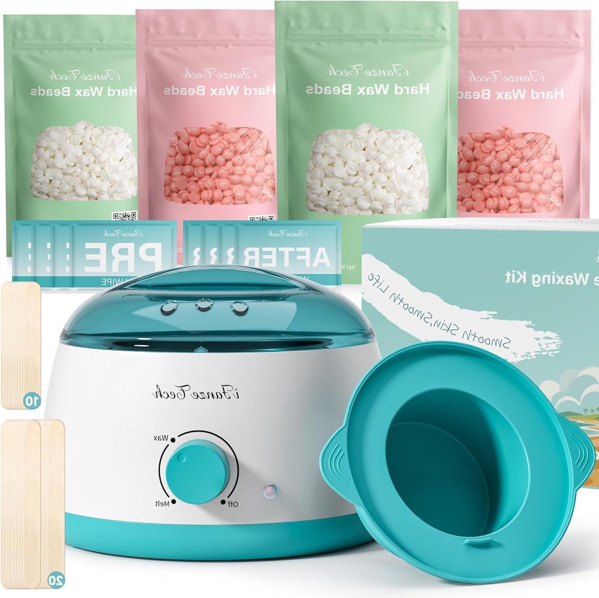 Waxing Kit - Ontharingsset Wax - Thuis Ontharen - Zachte Huid - Salon Kwaliteit - Wit
