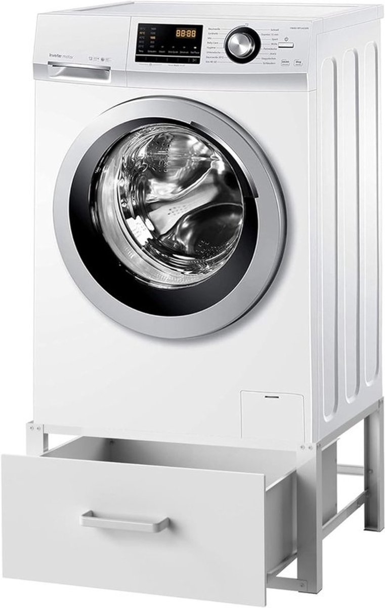 Wasmachine verhoger met lade - Wasmachine verhoger - Wasmachine sokkel - Wasmachine verhoger met lade - Wasmachine opbouwmeubel