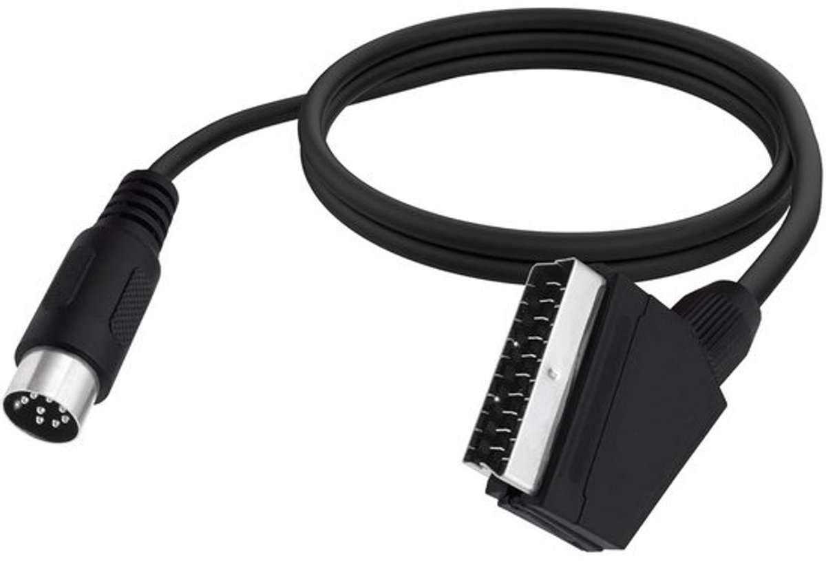 8-Polige DIN naar SCART Kabel voor Spelconsoles en Audio/Video Signaaloverdracht - 1.8M