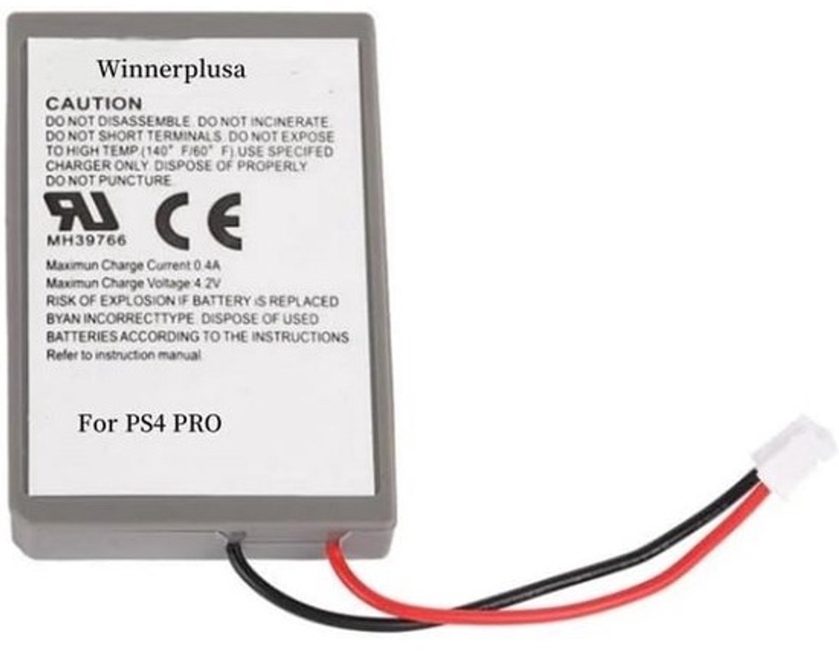 Vervangende Oplaadbare Batterij (2000mAh) voor PS4 PRO Controller met Oplaadkabel