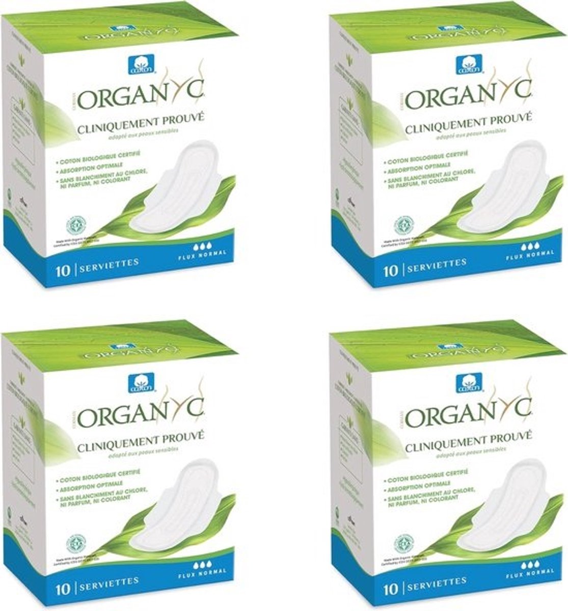 Biologische Hygiënische Maandverbanden voor Dagelijks Gebruik - 100% Katoen - 40 Stuks