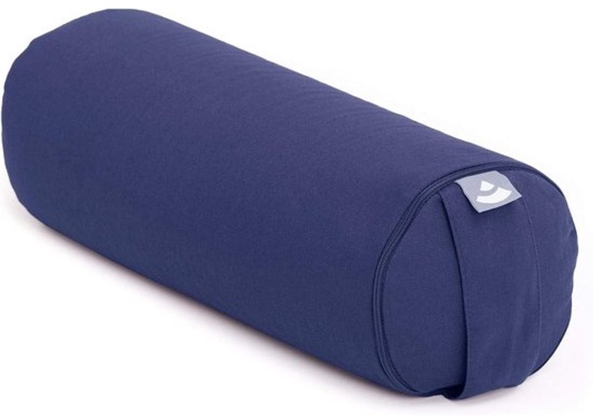 Compacte Yoga Bolster Ø14 cm | Biologisch Katoen | Afneembare Overtrek | Boekweitdoppen Vulling | Multifunctioneel Yogakussen voor Meditatie en Ondersteuning