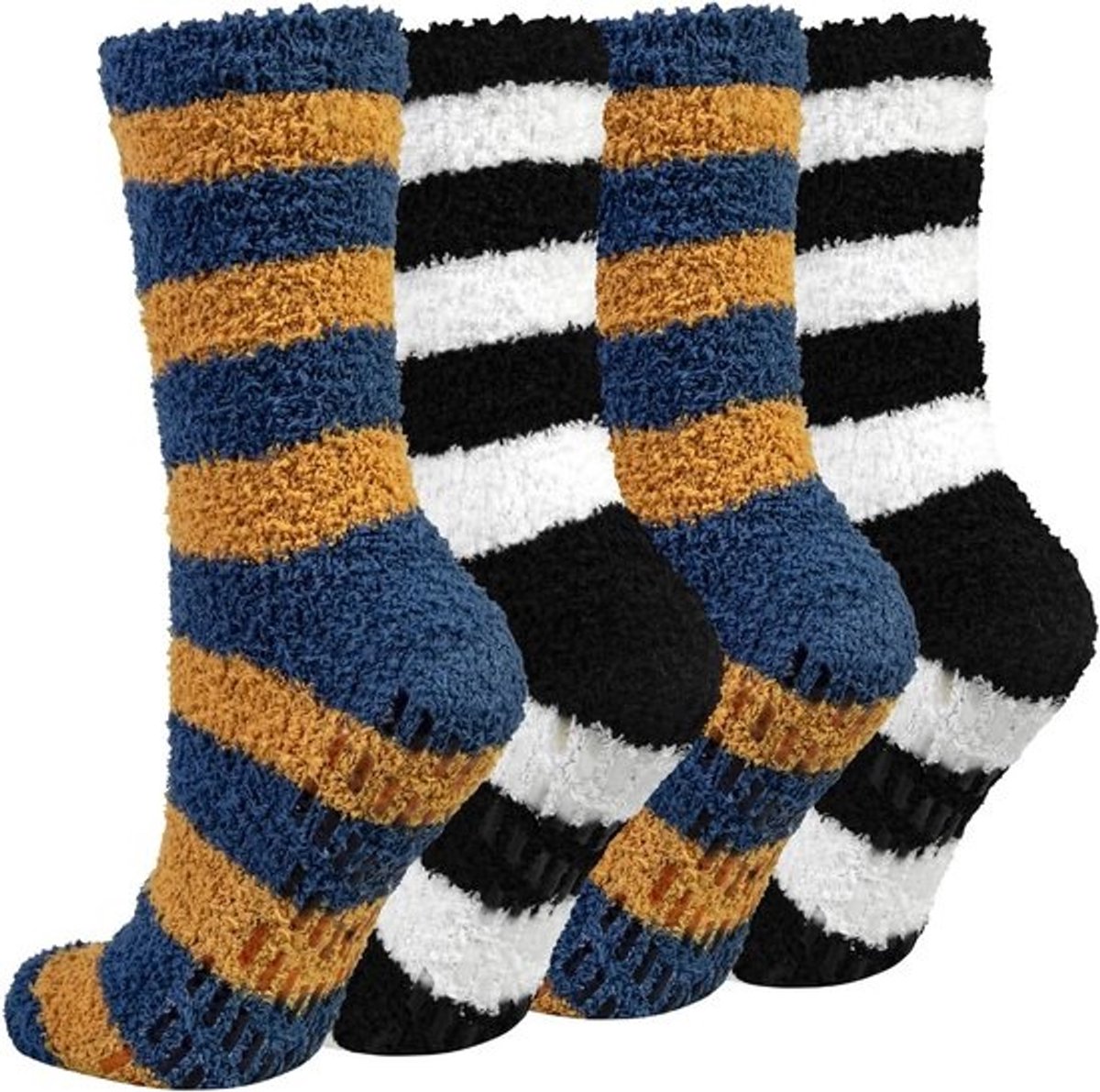 Comfortabele thermische sokken voor heren - anti-slip en pluizig - 4 paar