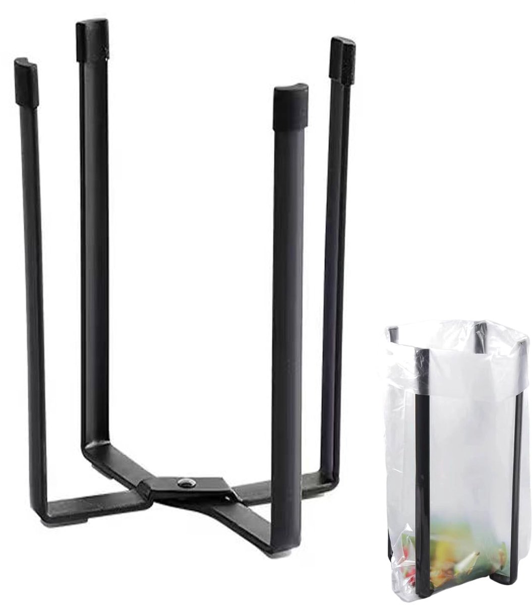 Afdruiprek voor flessen - Opvouwbaar Multifunctioneel voor 4 Flessen - Voor de Keuken - Zwart 21 x 13 cm