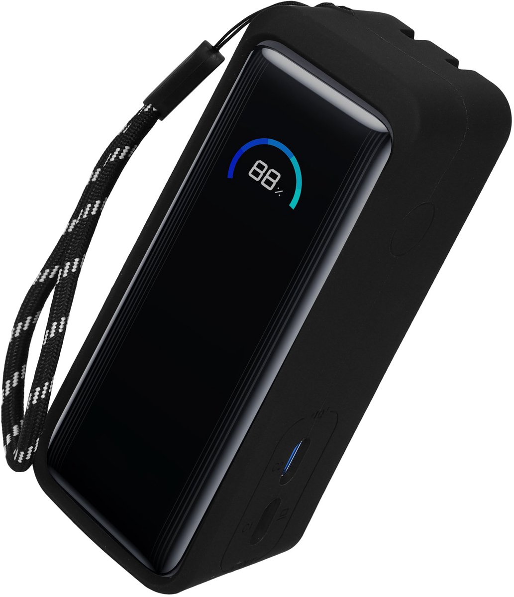 kwmobile Siliconen powerbank hoes voor Anker Prime Power Bank 9600mAh A1339 case - battery case - Powerbank beschermhoes in zwart