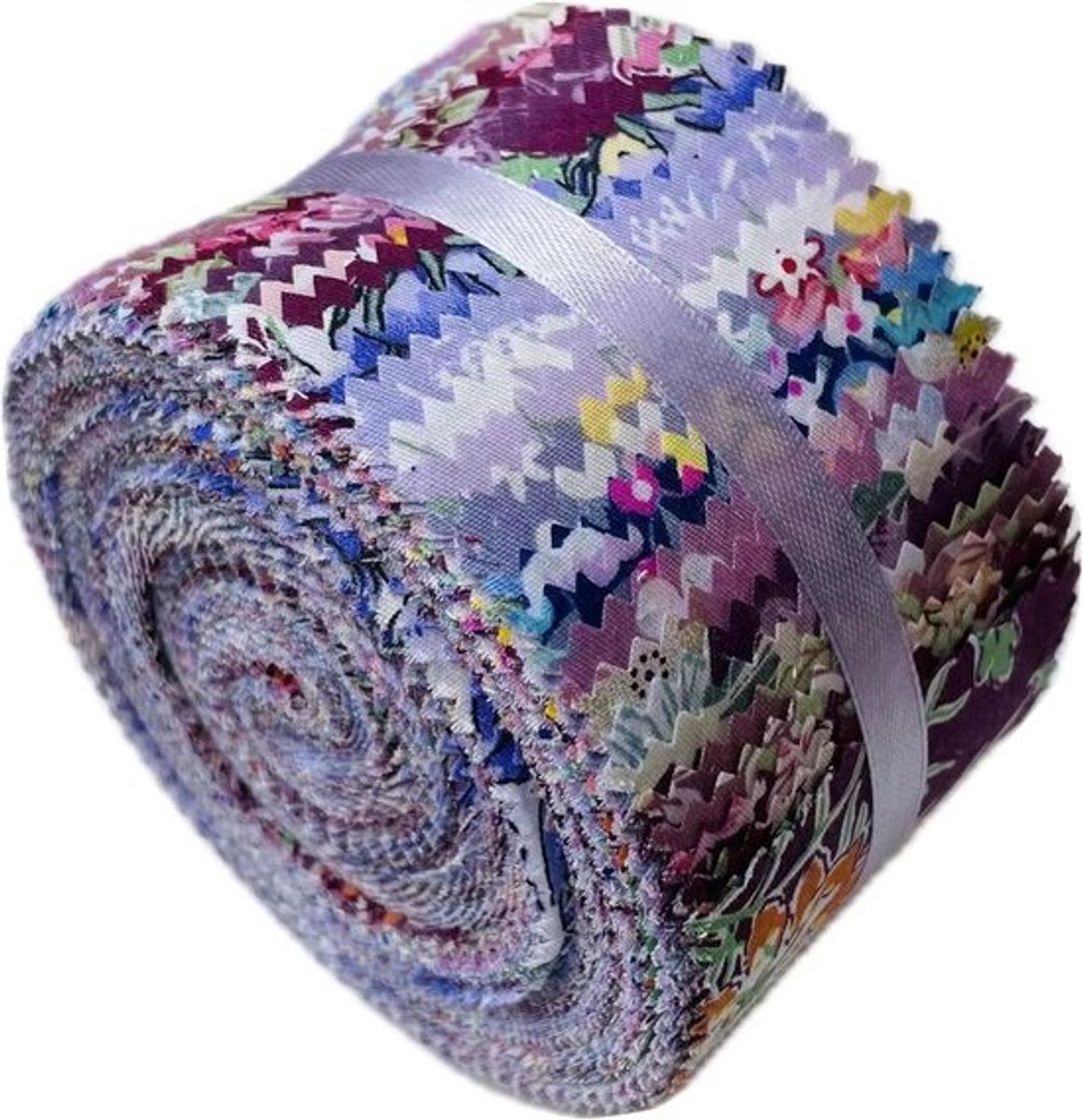 Katoenen Quilting Stofset met Bloemenprints - 40 Voorgesneden Strips