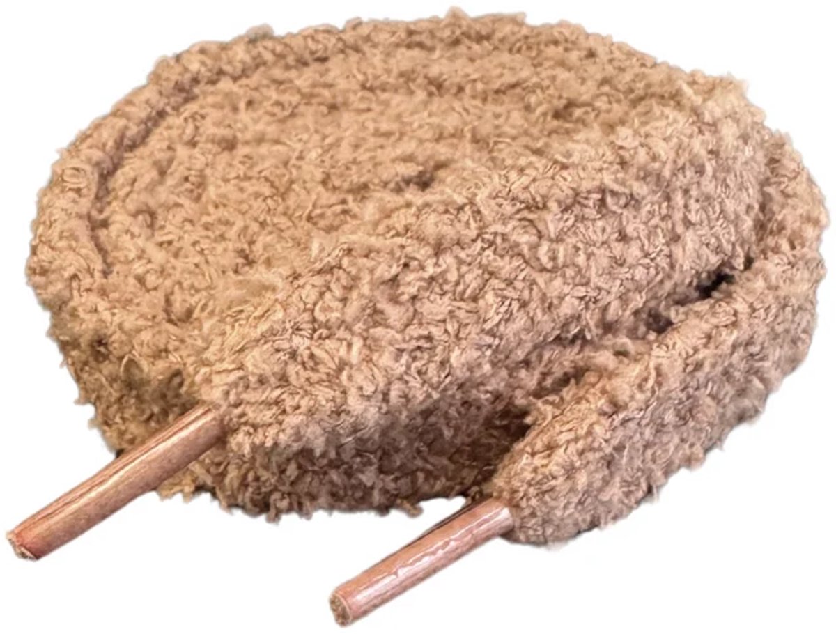 Fluffy Veters | Bruin | 120cm | 13mm | Schoenaccessoires - Schoenveters