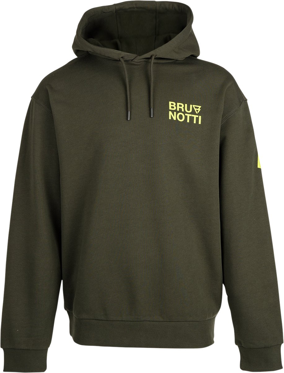 Brunotti - Haral Hoodie Heren - Deep Green - Sweater met Capuchon - Trui - Relaxed fit - Rib Details - XXXL