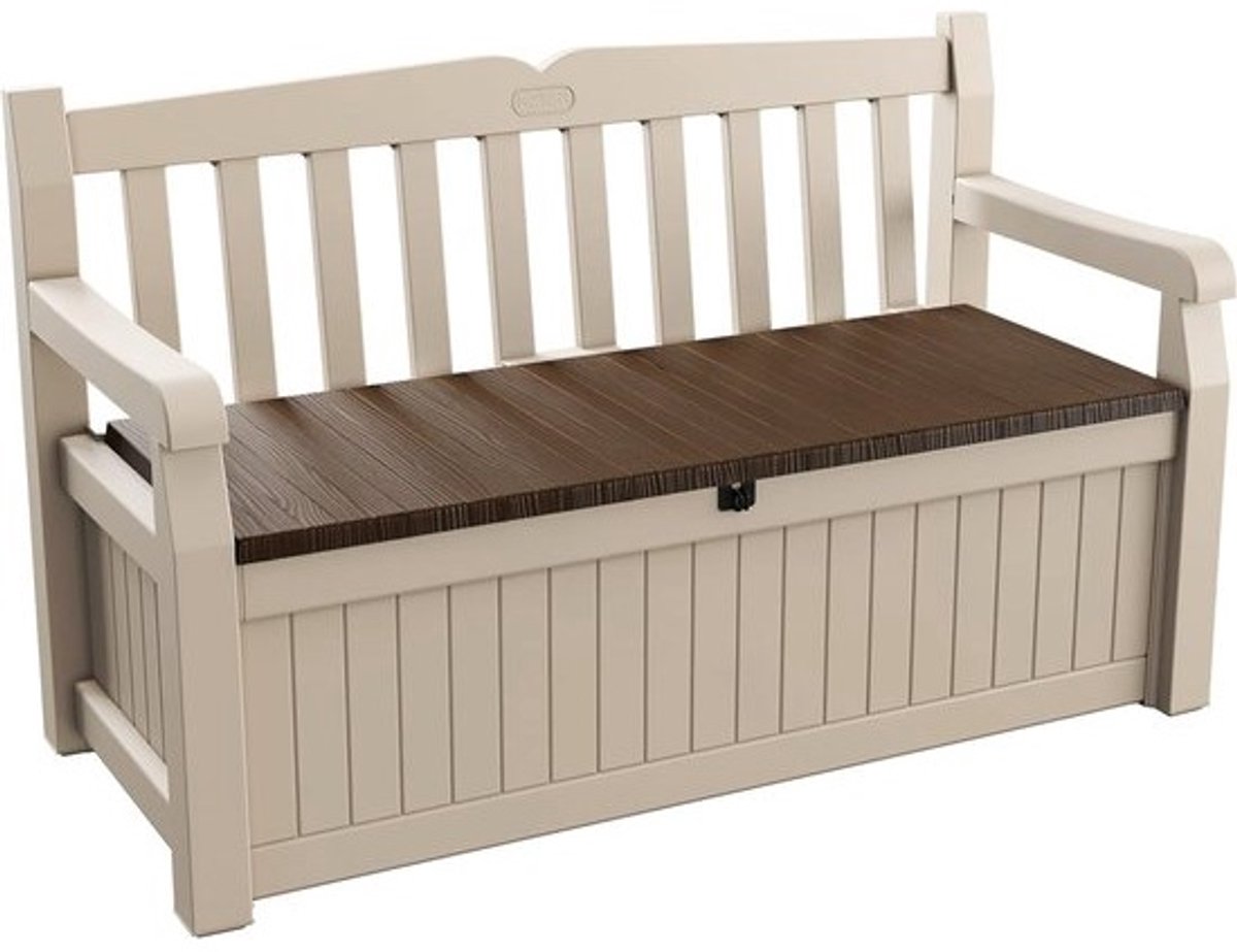 Zitbank voor Balkon en Tuin met Kussenbox - Weerbestendige Tuinbank 140 x 60 x 84 cm