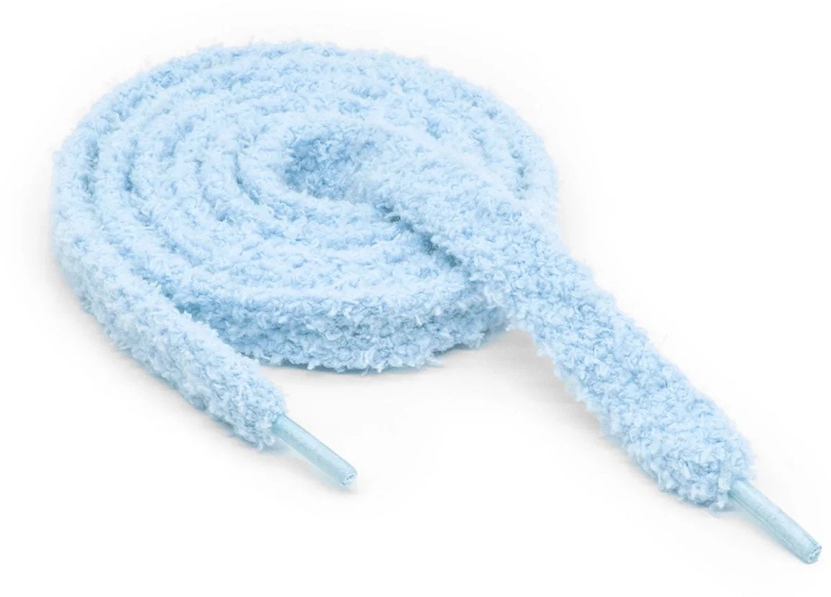 Fluffy Veters | Blauw | 120cm | 13mm | Schoenaccessoires - Schoenveters