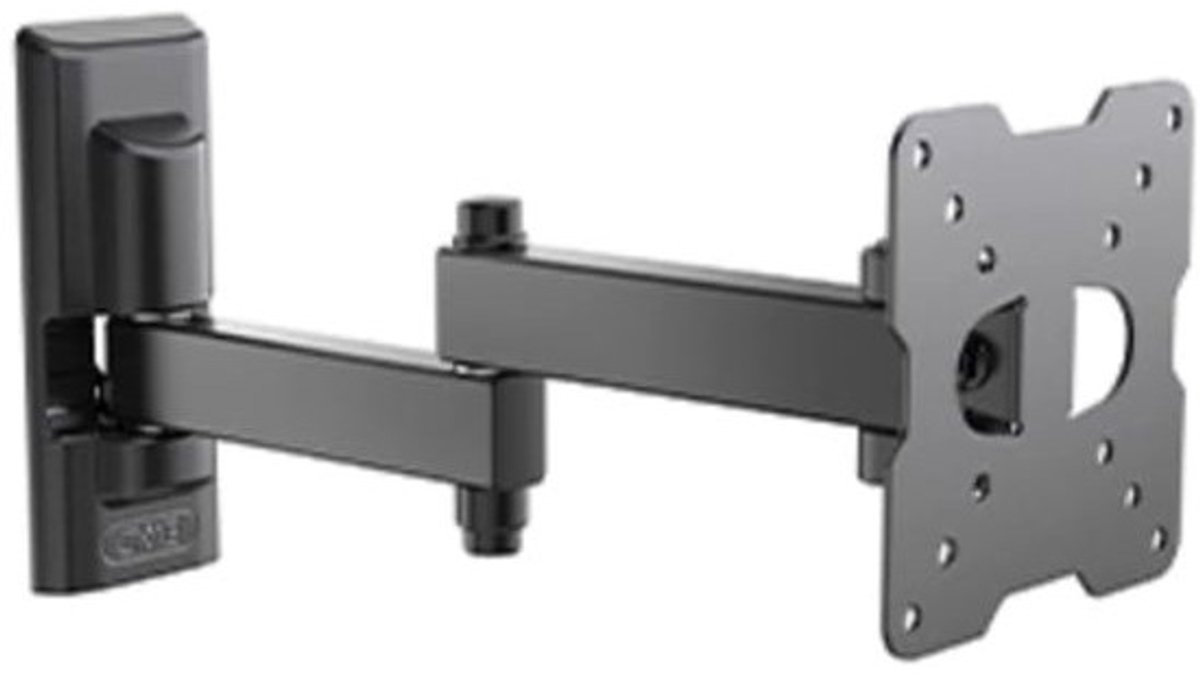 Dubbelarmige muurbeugel voor 14'' tot 25'' flatscreen TV's - VESA 50-75-100 - Zwart