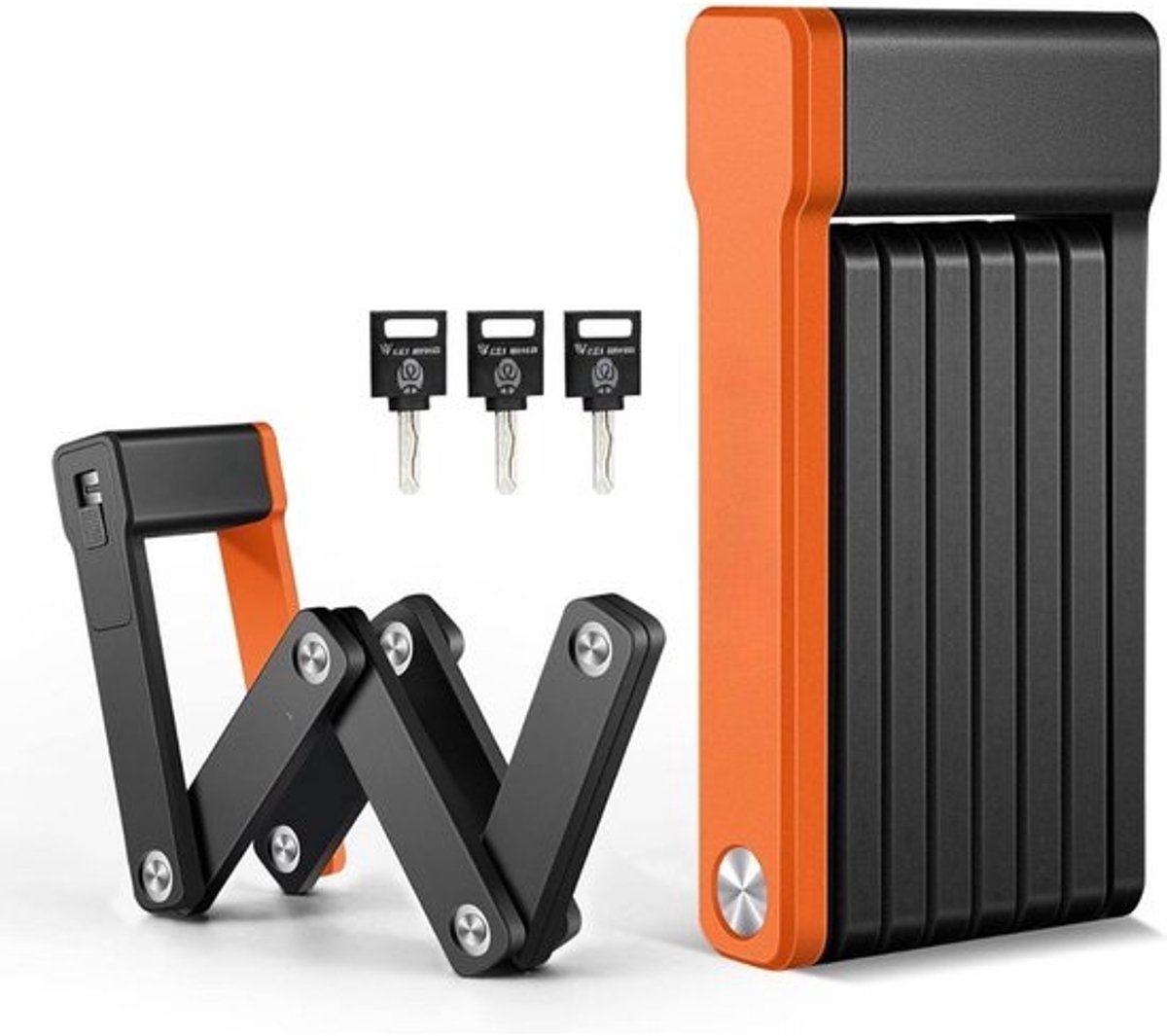 Vouwslot - Slot voor Electrische Fietsen en Fatbike - Fietsslot - Voor elk type Fiets - Met Houder