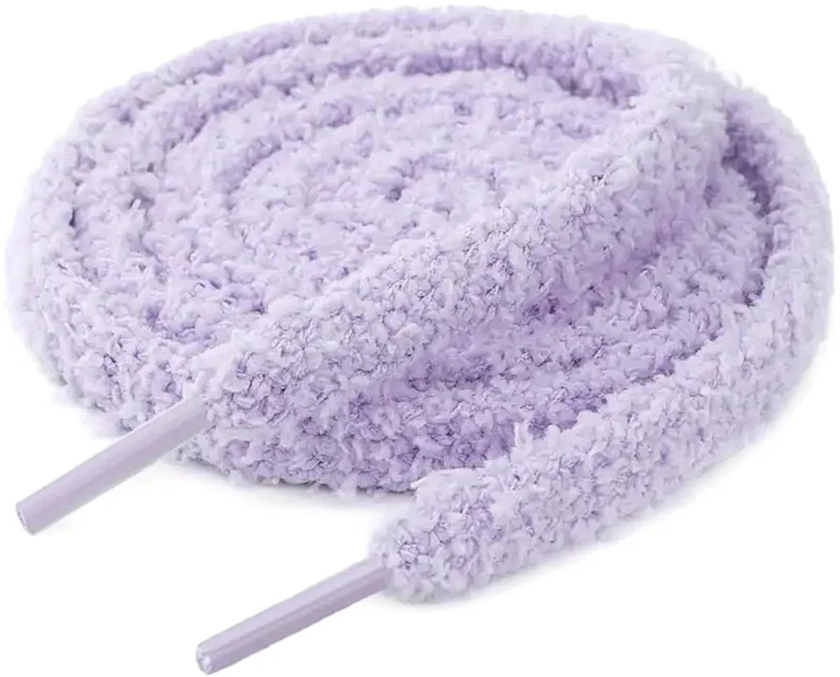 Fluffy Veters | Paars | 120cm | 13mm | Schoenaccessoires - Schoenveters