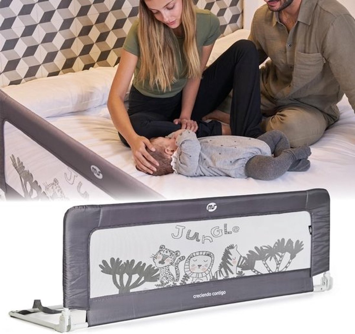 Bedhekje BASIC 150 cm | Opvouwbaar & Draagbaar | Veilig Bedrek voor Peuters