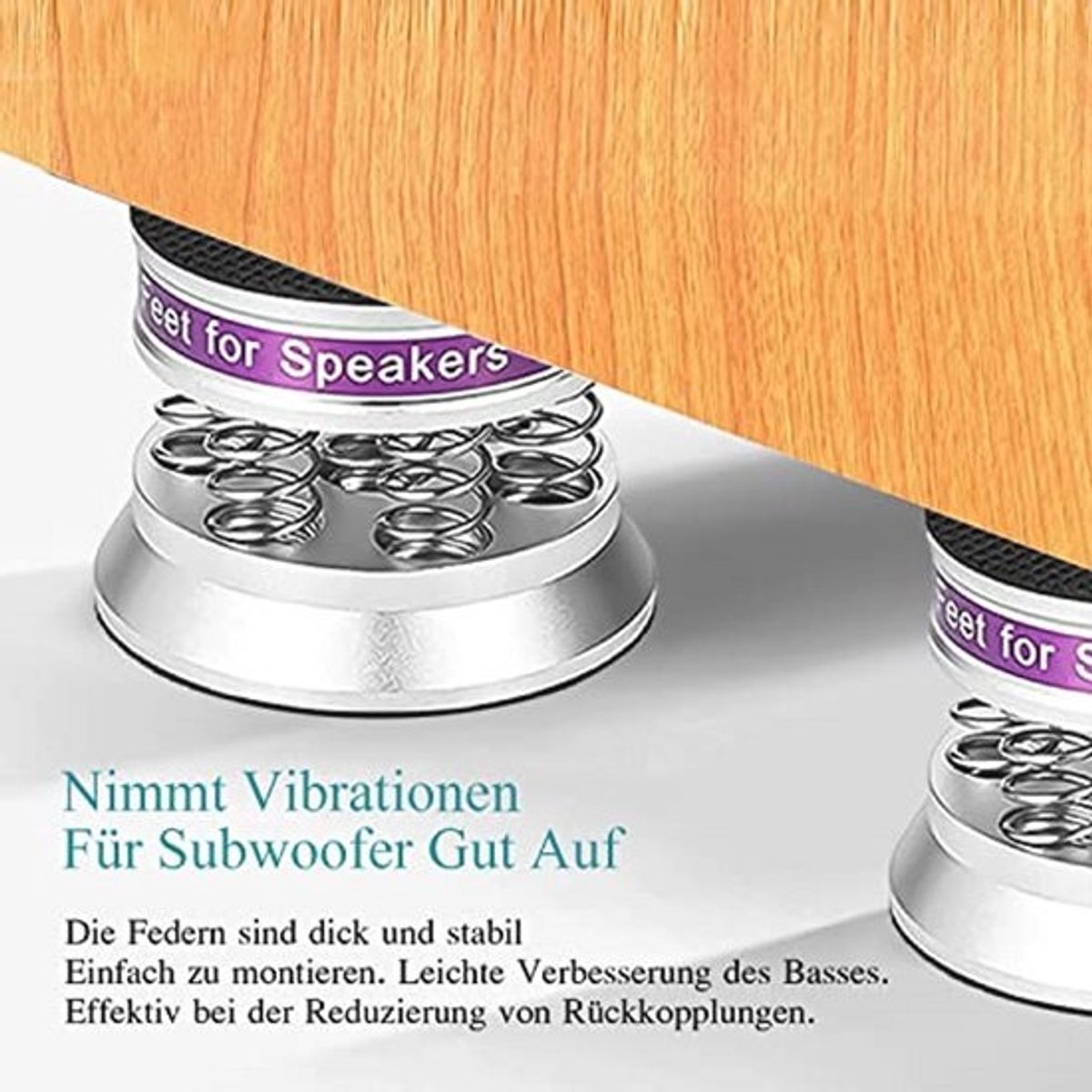 High-end luidsprekers voet trillingdempers met antislip rubberen demping - 4 stuks