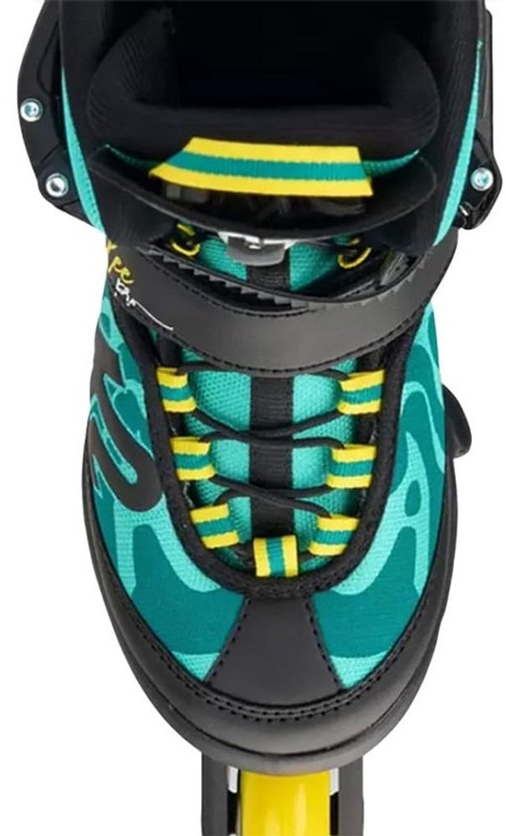 Kinderskeelers - Inline skates - Buiten spelen - 5 maten verstelbaar - Schoenmaat 29-34 - Groen geel