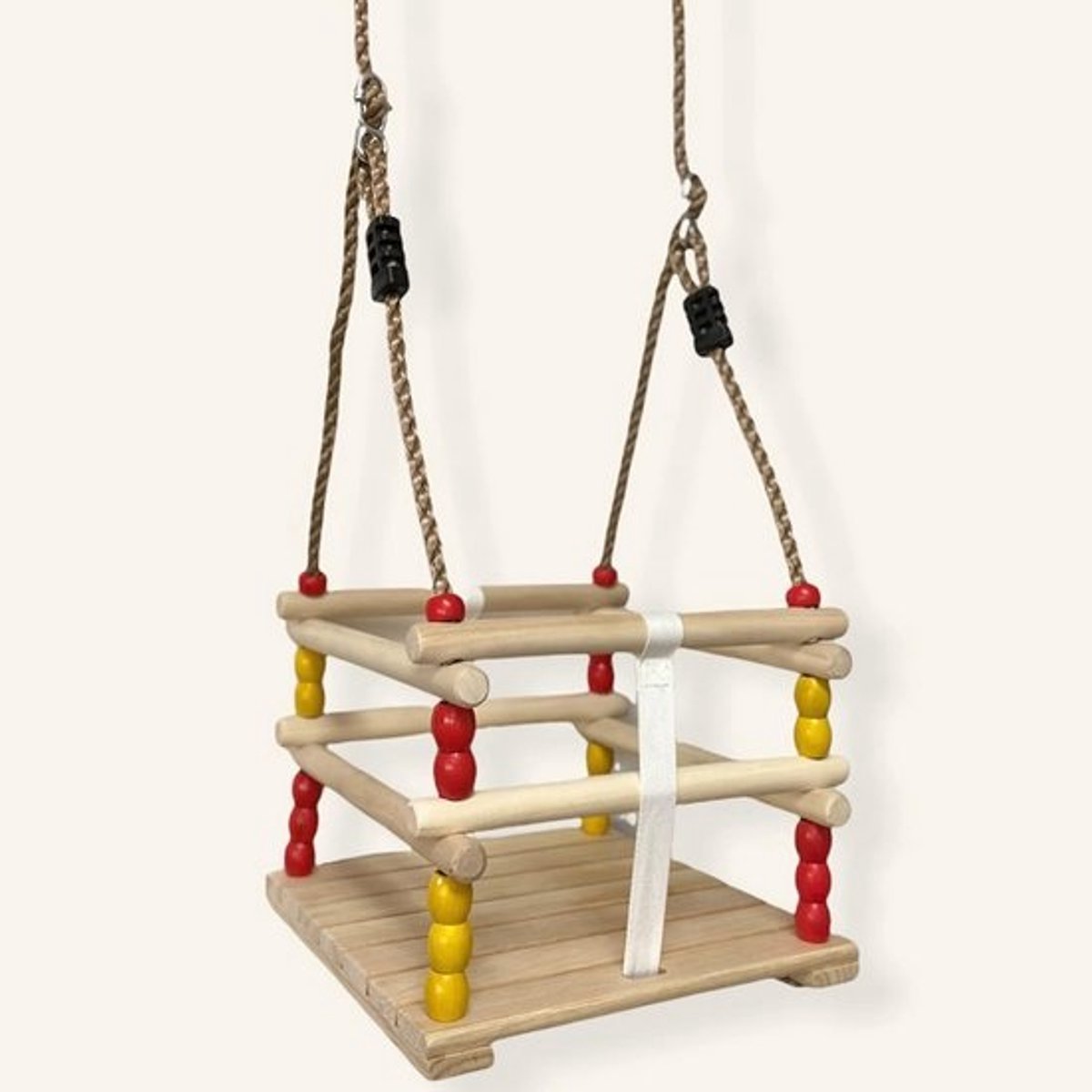 Houten Kinderstoeltje Schommel voor Binnen en Buiten, Verstelbaar