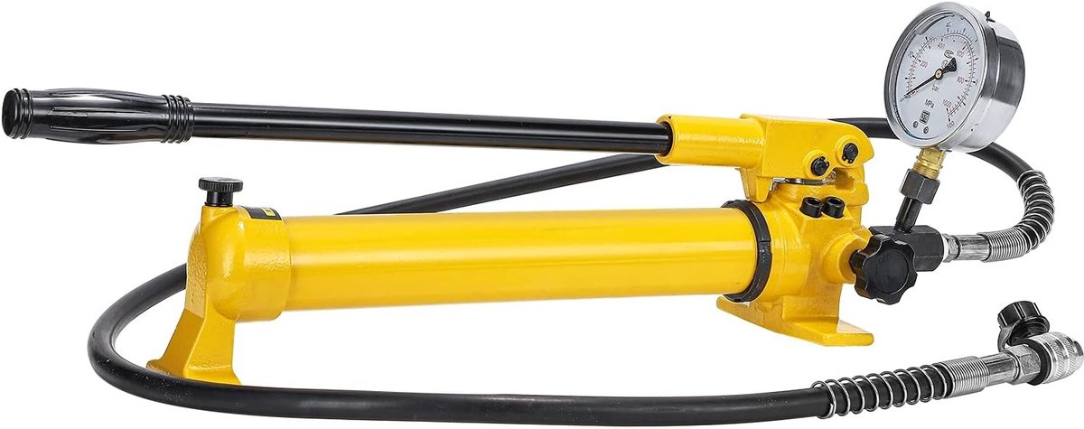 Handmatige Hydraulische Pomp met 1.8m Slang - Hoge Druk tot 700kg/cm² - Geschikt voor Diverse Hydraulische Gereedschappen en Toepassingen