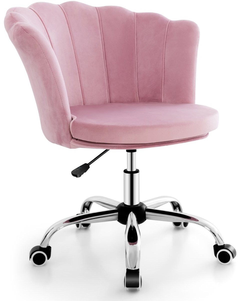 SureDeal® - Fauteuil - Verstelbare Fluwelen Arm - 51x55,5x74,5 cm - Roze