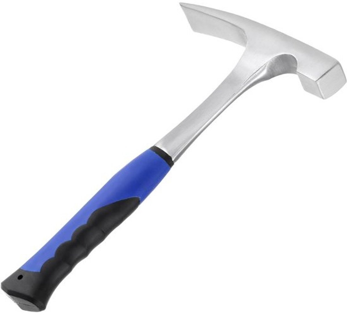 Steenhouthamer - Geoloog Hamer - Terrein Verkenning - Dubbelzijdig Bruikbaar - 38oz Staal - Blauw Zilver