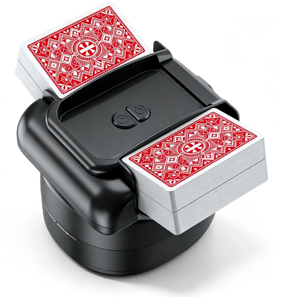 Automatische Kaartschudmachine - Voor 4 Kaartdekken - Elektrische Schudder - Voor Spel‑ & Pokerkarten - Zwart