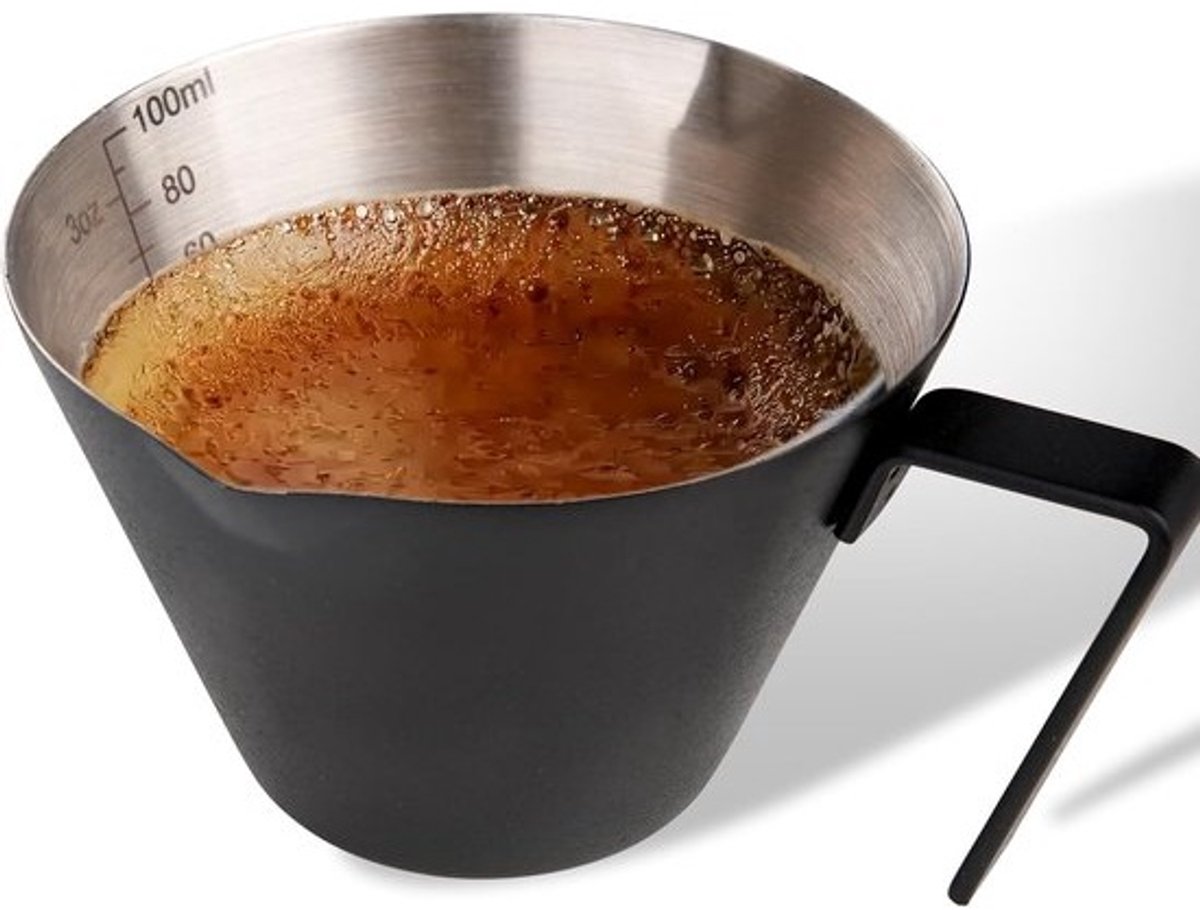 Roestvrijstalen Espresso Maatbeker met Dubbele Uitloop voor Shots