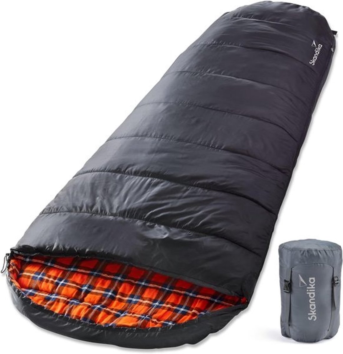 XXL Mummieslaapzak 3-Seizoenen tot -15°C met Flanellen Voering - Koppelbaar Ideaal voor Camping