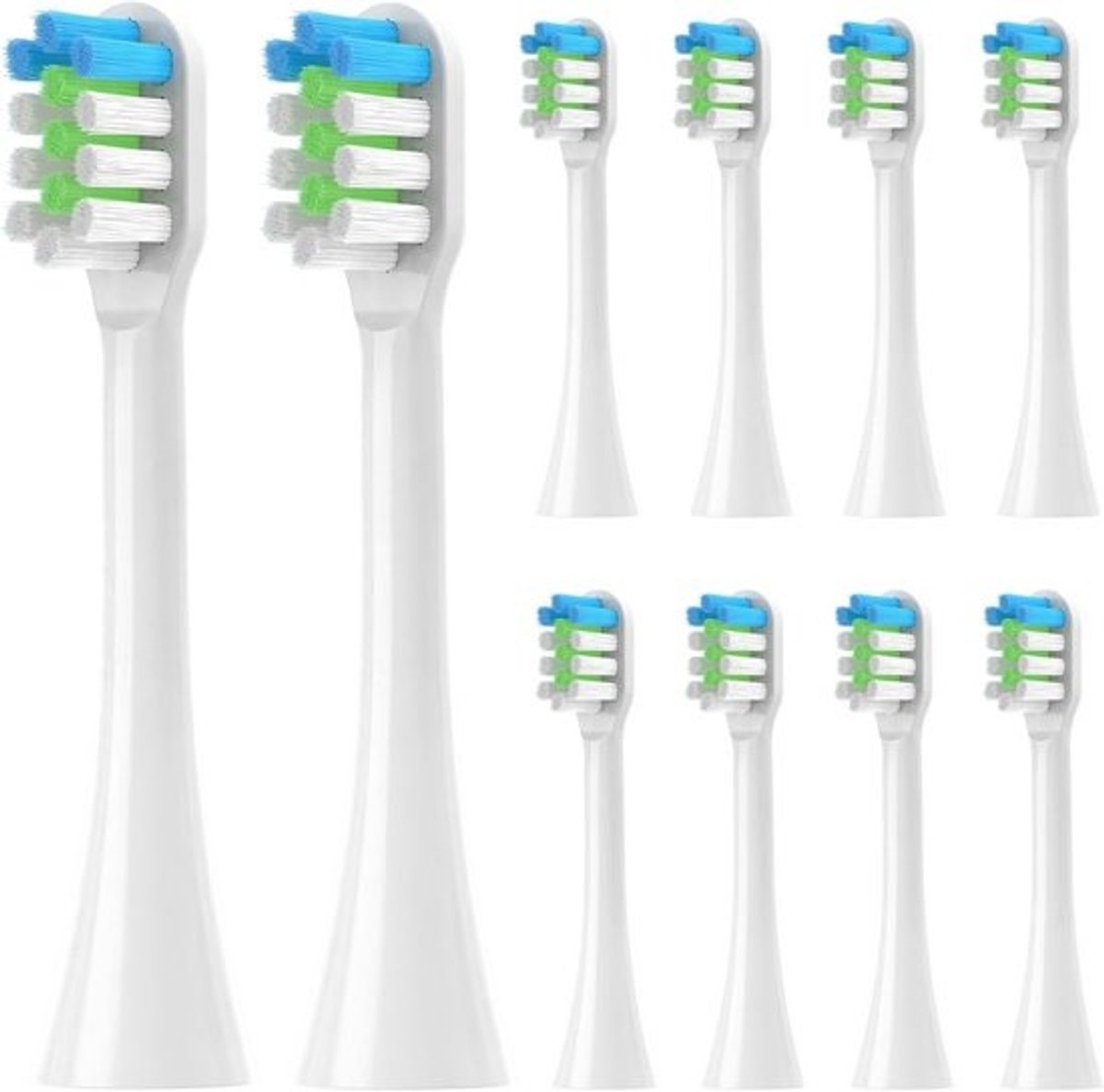 Set van 10 Zachte Reserveborstels voor Volwassenen - Compatibel met Veelzijdige Elektrische Tandenborstels
