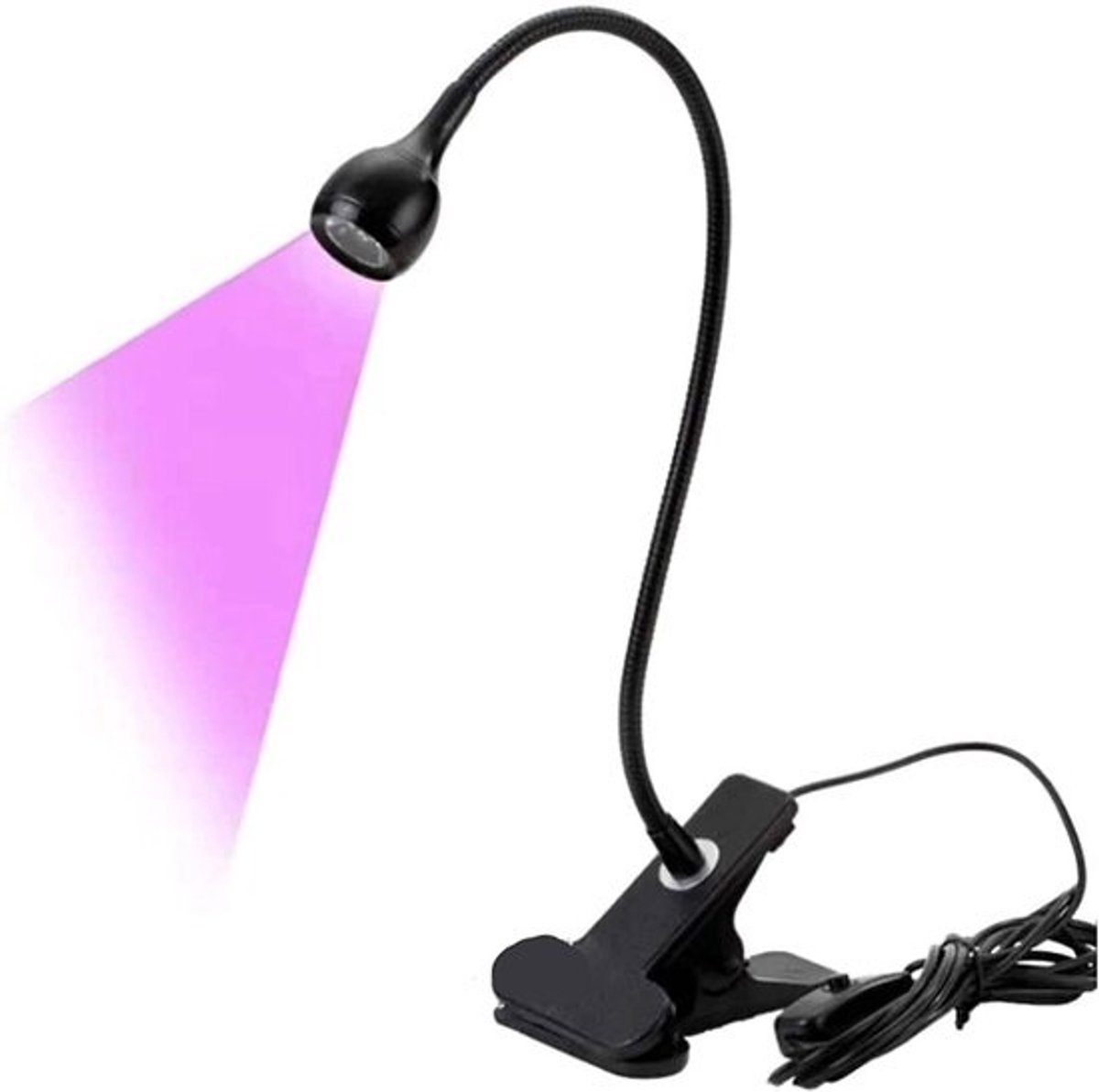 Draagbare UV LED Lamp voor Gelnagels en Telefoonreparatie met USB-Aansluiting en Clip