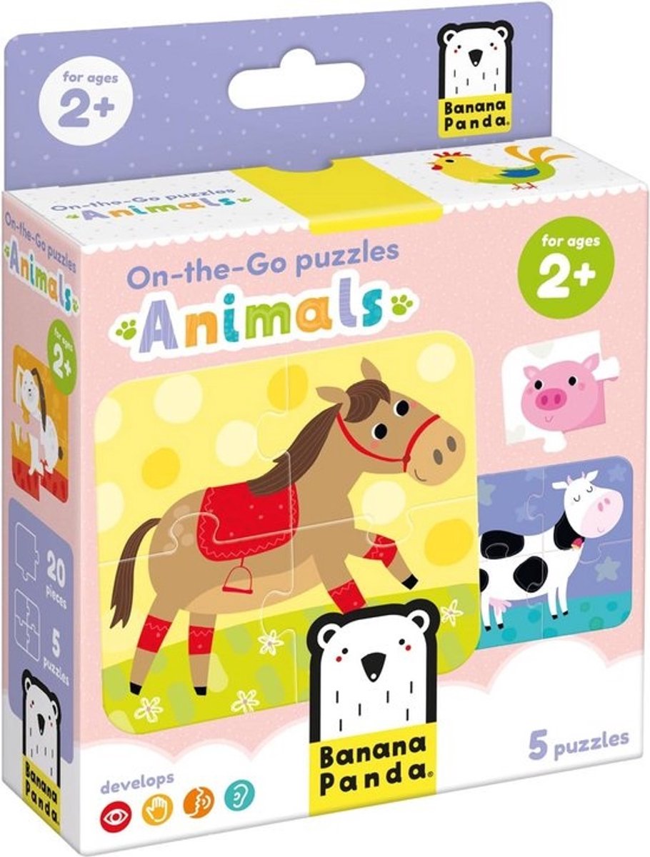 Kinderslaap Puzzel Dieren 2+ Jaar - Reisformaat Educatief Speelgoed