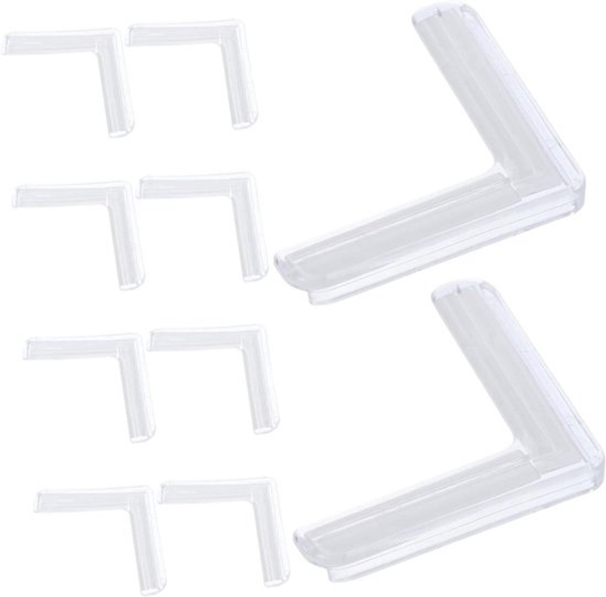 Tafelhoekbeschermers - Randbeschermers Meubels - Kinderveiligheid Thuis - Zacht Siliconen Materiaal - 6.40X6.40X0.70CM - Transparant