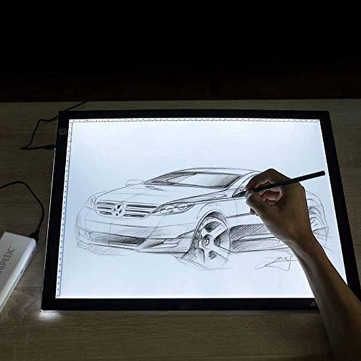 A3 Lichttafel voor Tekenen - LED Tekenbord met Touch Knop en 3 Niveaus Helderheid
