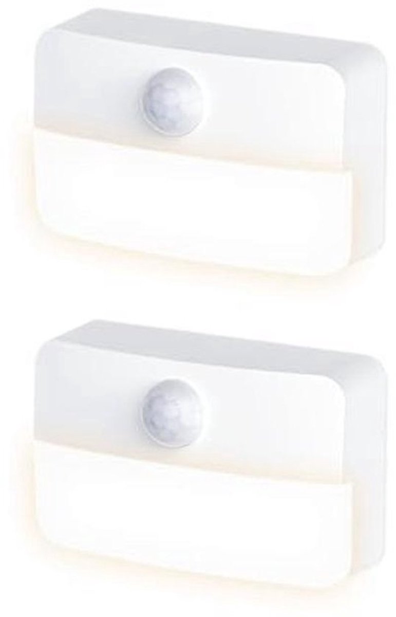 Motion Sensor Nachtlampje - 2 Stuks Stick-On LED Lampen voor Slaapkamer, Hal en Trap