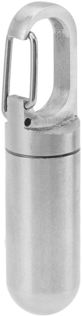 NTH products- Pillendoosje Lichtgewicht - Roestvrij Staal - Medicatiedoosje - Sleutelhanger - Tabletcontainer - Eenvoudige Bevestiging - Medicijnhouder