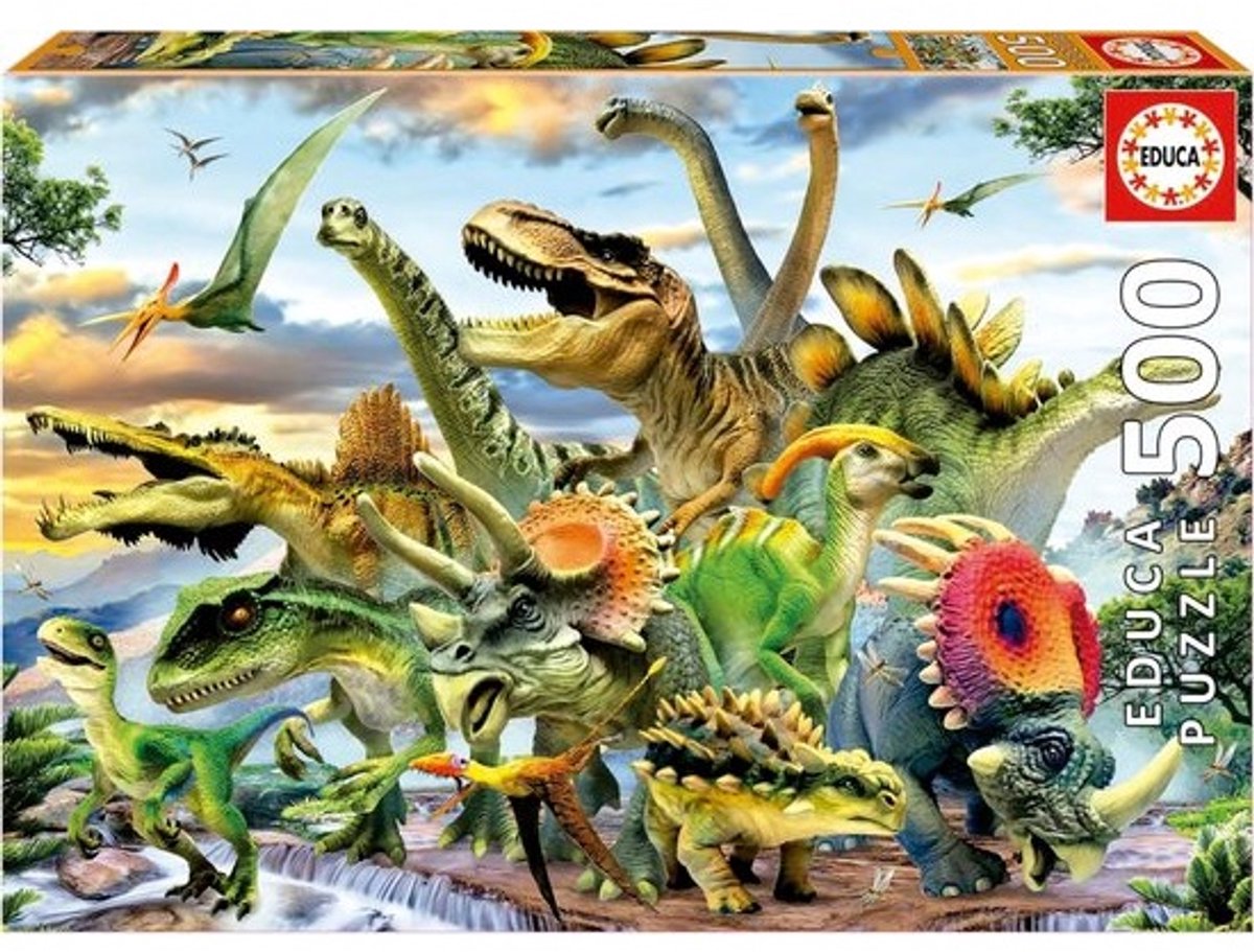 Puzzel met 500 stukjes voor volwassenen - Dinosaurus thema