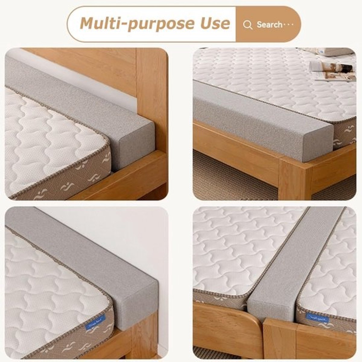 Op Maat Gemaakte Bedspleetvuller met Afneembare & Wasbare Hoes - Comfortabele Matrasverlenging