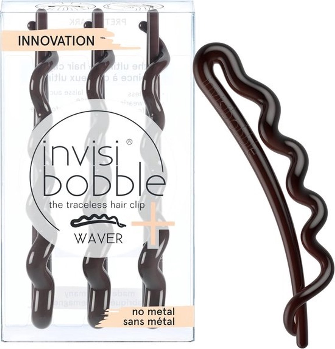 Invisibobble Waver Pretty Dark - Golvend Haarstijlmiddel voor Natuurlijke Look