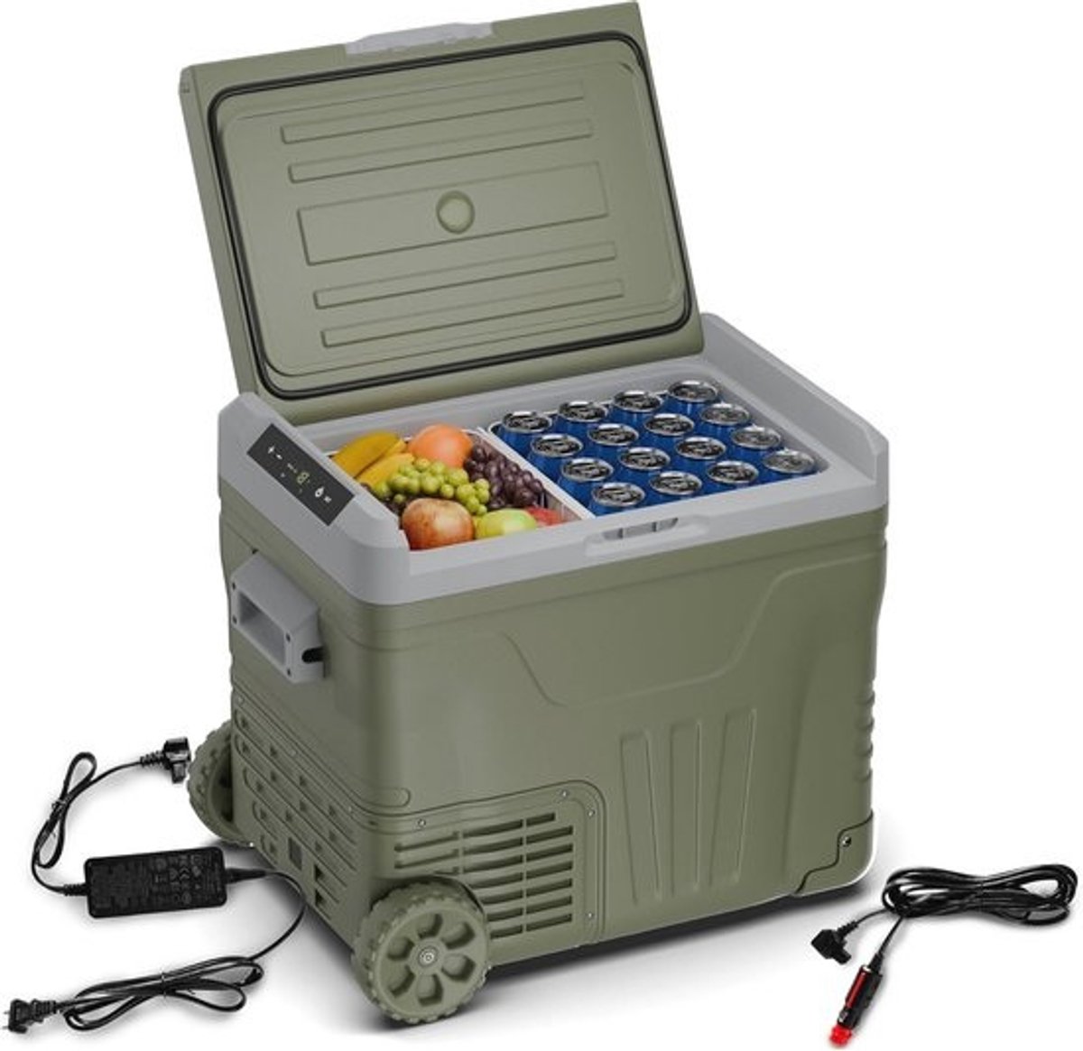 Elektrische Koelbox 50L met LCD Bediening -20°C tot 20°C Duope Power (12V/230V)