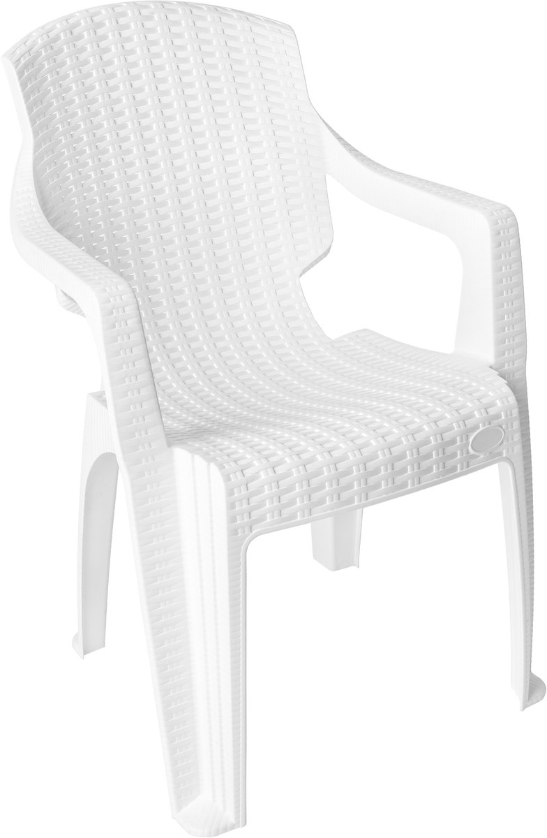 Garronda Tuinstoel Stapelbaar met Rotanlook GD-0254 Wit
