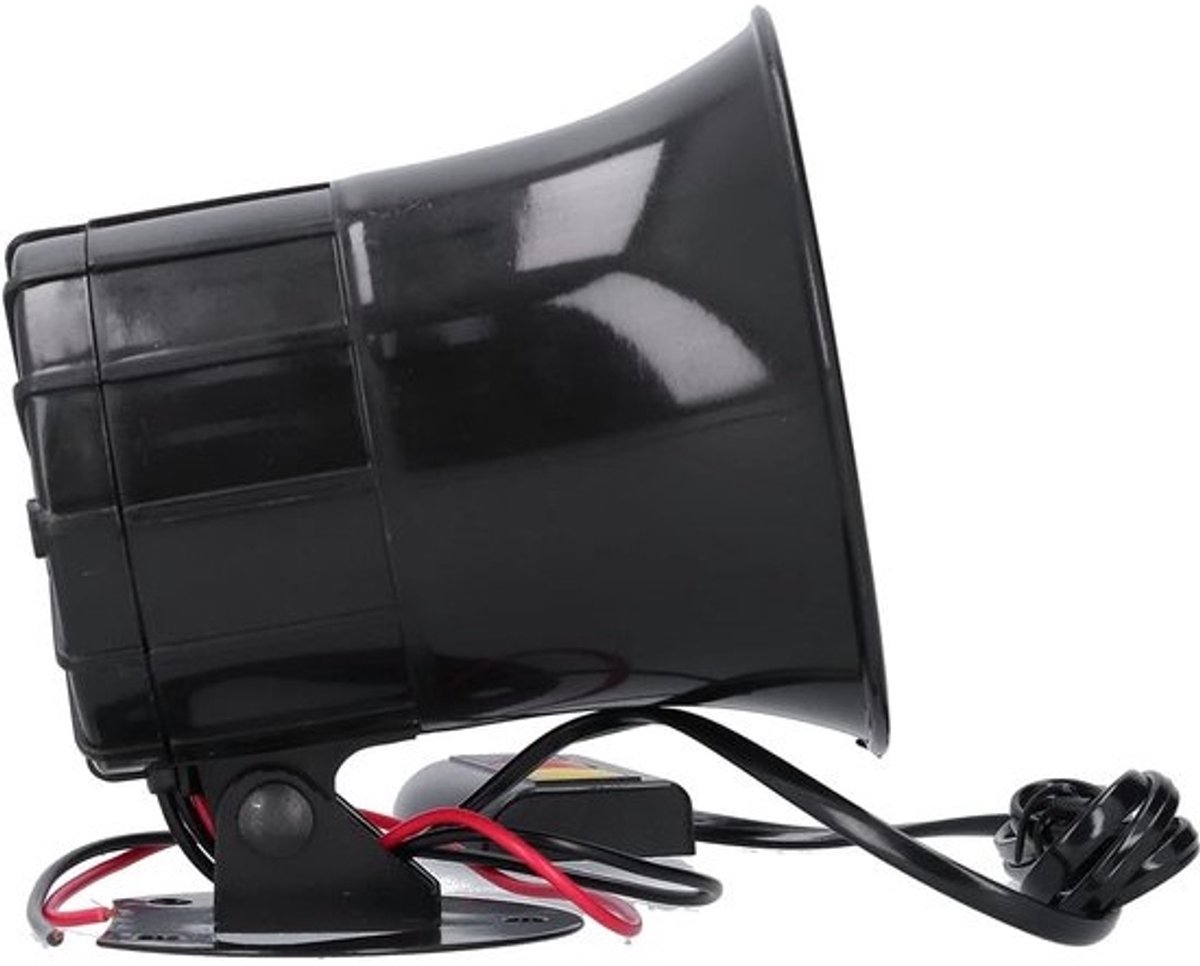 Auto Alarm Hoorn - Noodsirene Luidspreker - Verkeersveiligheid Verhogen - 105 dB 3 Tonen - 12V Universeel - Zwart