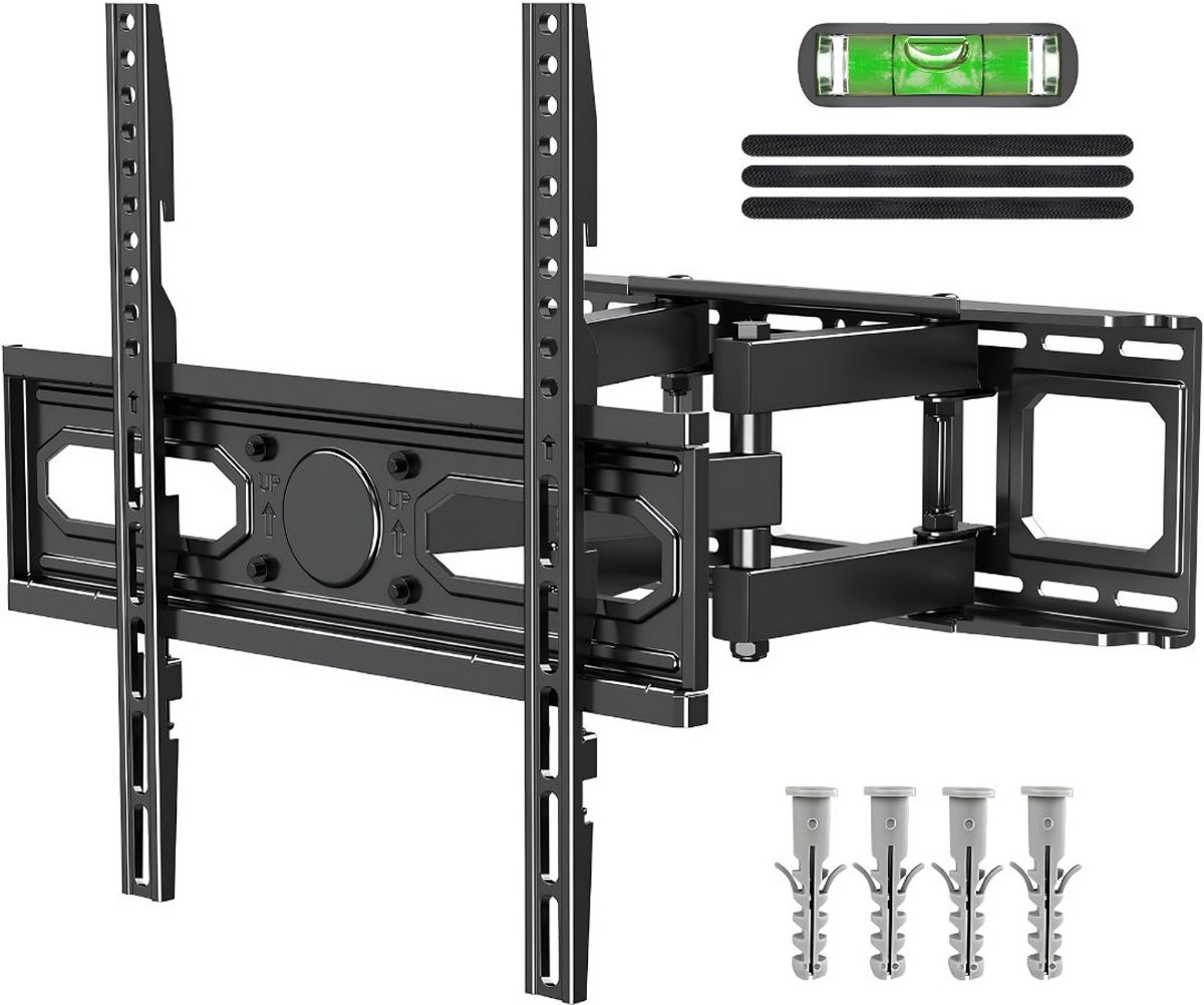 TYR® Tv Beugel Draaibaar en Kantelbaar - Draai-en Kantelbare Beugel voor LCD, LED en OLED-tv’s - TV-beugel voor Alle Bewegingen - Zwart - 45cm x 18cm x 8cm