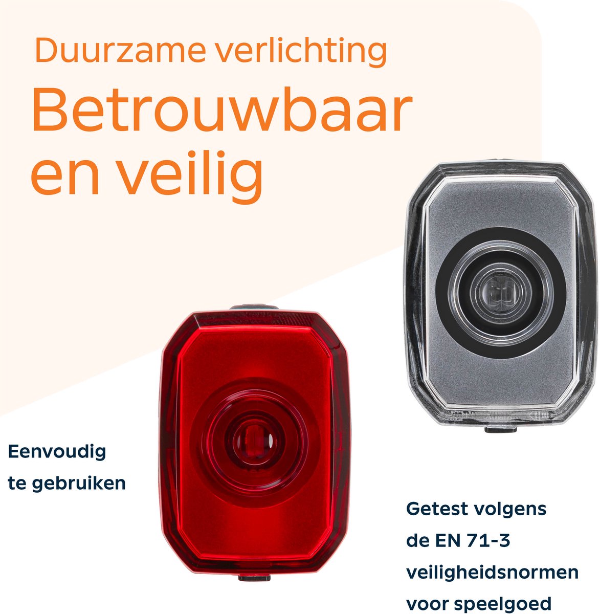 AXA Niteline Spot+ fietsverlichting set – Oplaadbare LED fietsverlichting voor- en achterlicht – USB C – Duurzaam ontwerp voor dagelijks gebruik – foto 5
