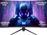KTC H32S17 32" Gaming Monitor - Curved - QHD 2560×1440 - HVA - 180Hz - HDR10 - 1ms MPRT - Zwart