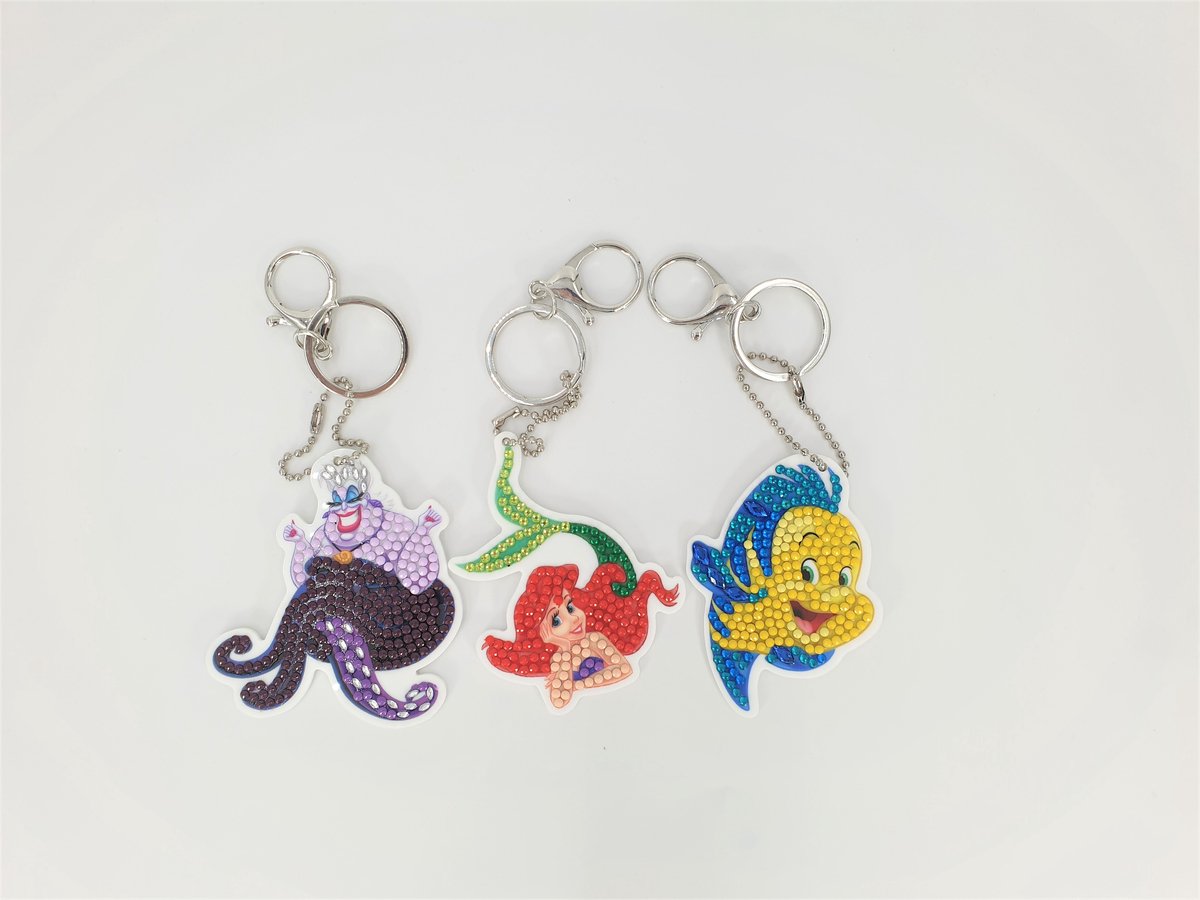 CRystal Art Sleutelhangers Little Mermaid (3st)