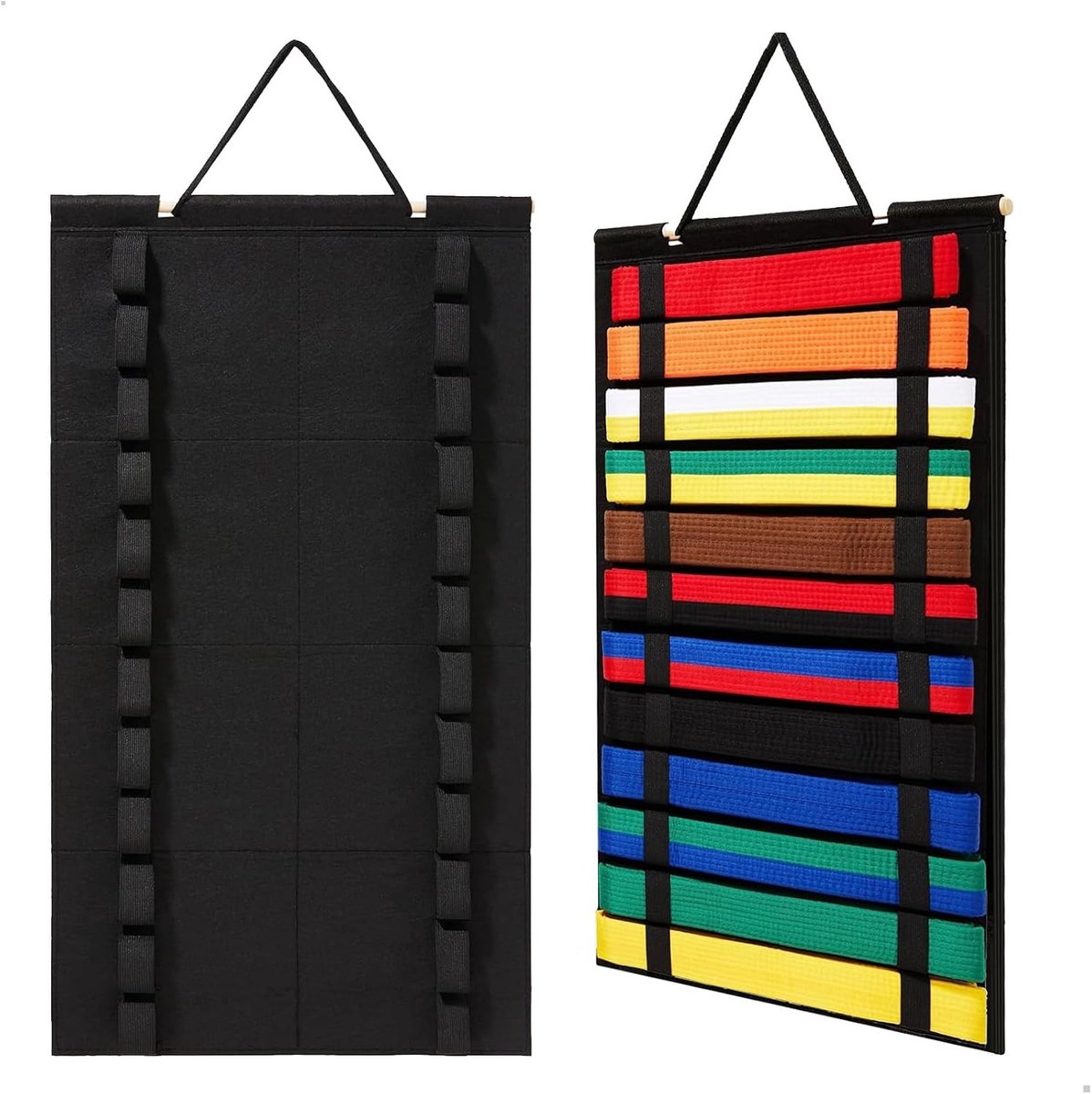 Taekwondo en Judo Medailles en Gorden Organizer voor Martial Arts met Capaciteit voor 12 Straps en Accessoires