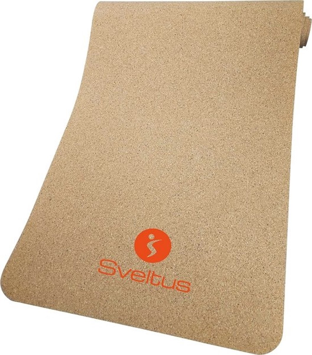 Yogamat voor volwassenen, uniseks, antislip en antibacterieel, paars/kurk