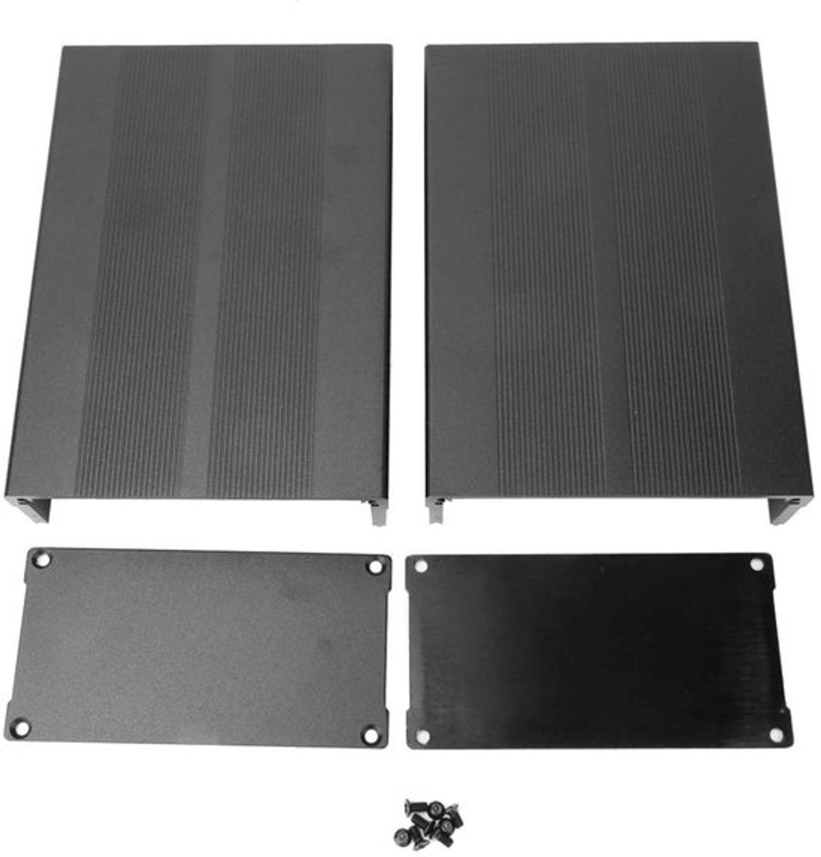 Aluminium Behuizing Koellichaam voor PCB Elektronica DIY Projecten in Zwart