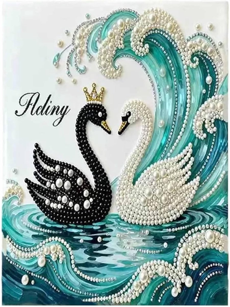 Casalora® Diepzee Parel Diamond Painting – DIY 3D Oceaan Kunstwerk – Speciale Vorm Parels en Diamantjes op Canvas – Creatieve Hobby voor Volwassenen en Beginners – Oceaan Wanddecoratie – 30 × 40 cm