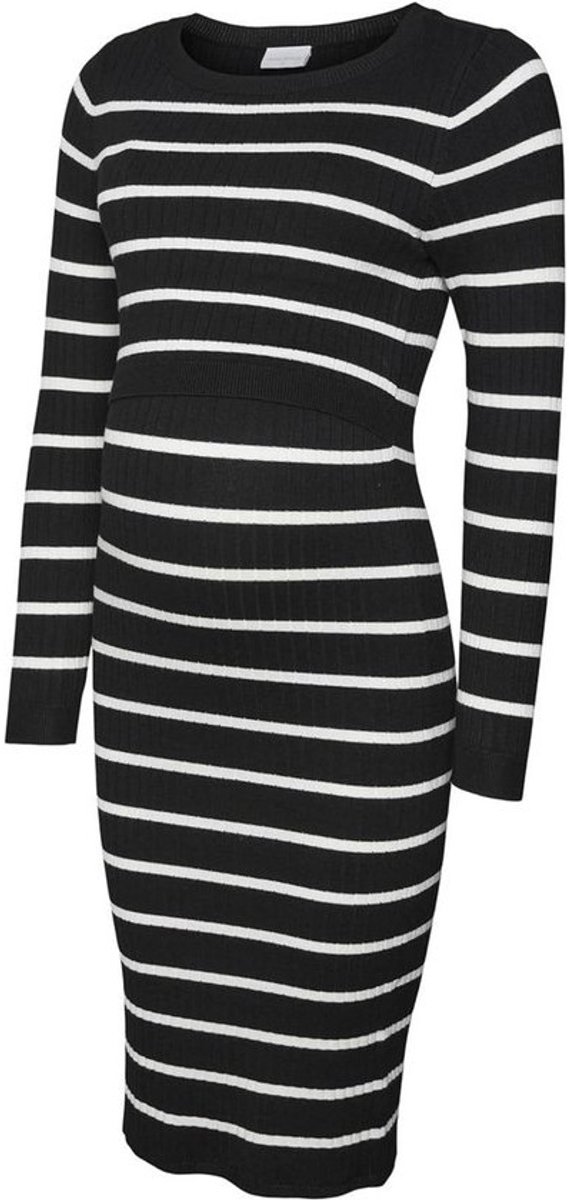 Gebreide Lange Mouwen Jurk voor Dames - Comfortabele Ronde Hals Jurk