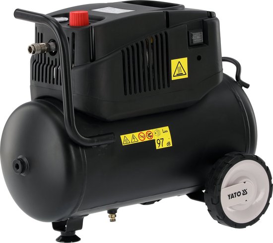 YATO YT-23343 Olievrije Compressor - 24 Liter - 1200W (1.6 PK) - 8 Bar - Stille & Onderhoudsvrije Luchtcompressor — afbeelding 4
